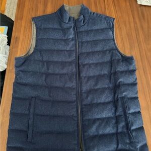 Peter Millar Navy and Gray Reversible Quilted Vest